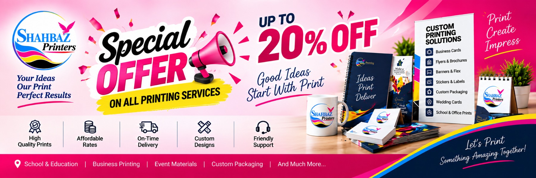 SHAHBAZ PRINTERS promotional banner